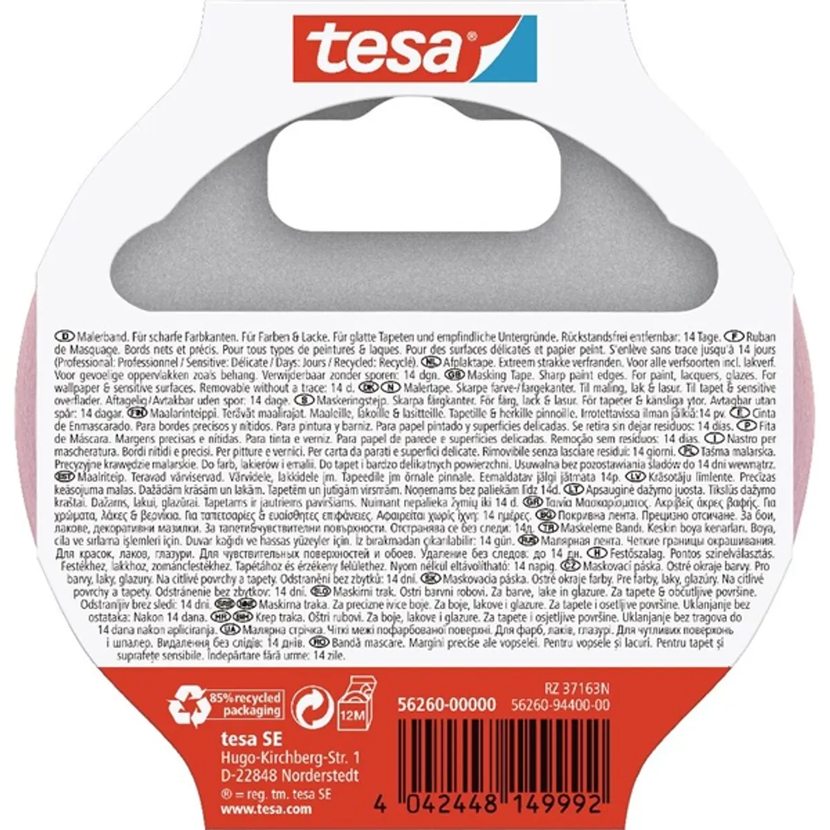 Tesa 56260-00000-05 Perfect szenzitív 25mmx25m rózsaszín festőszalag #3