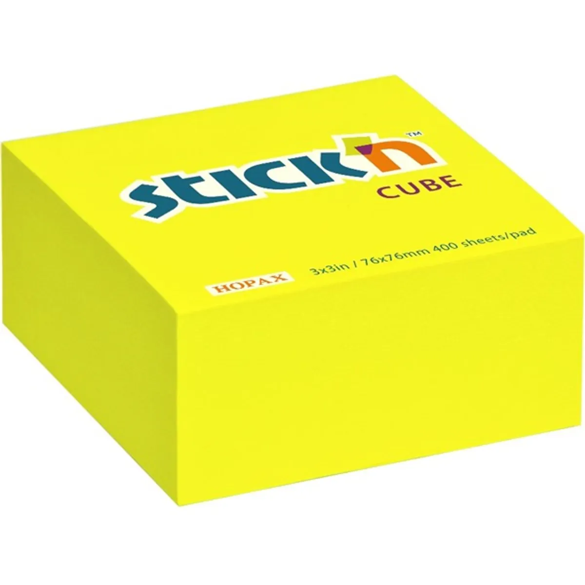 Stick N 21010 kockatömb 76x76mm 400 lap öntapadós sárga #1