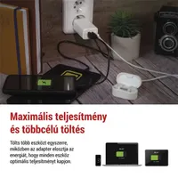 Emos V05G65 GaN PD 65 W 3 USB kimenet USB-A USB-C fehér 100-240 V #3