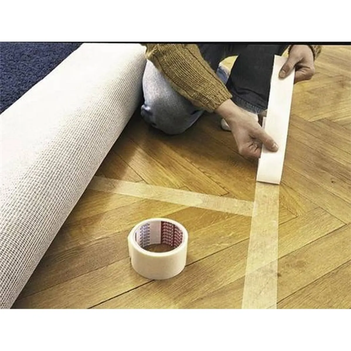 TESA 55729-00026-11 visszaszedhető szöveterősítésű kétoldalas ragasztószalag 50 mm x 5 m átlátszó #2