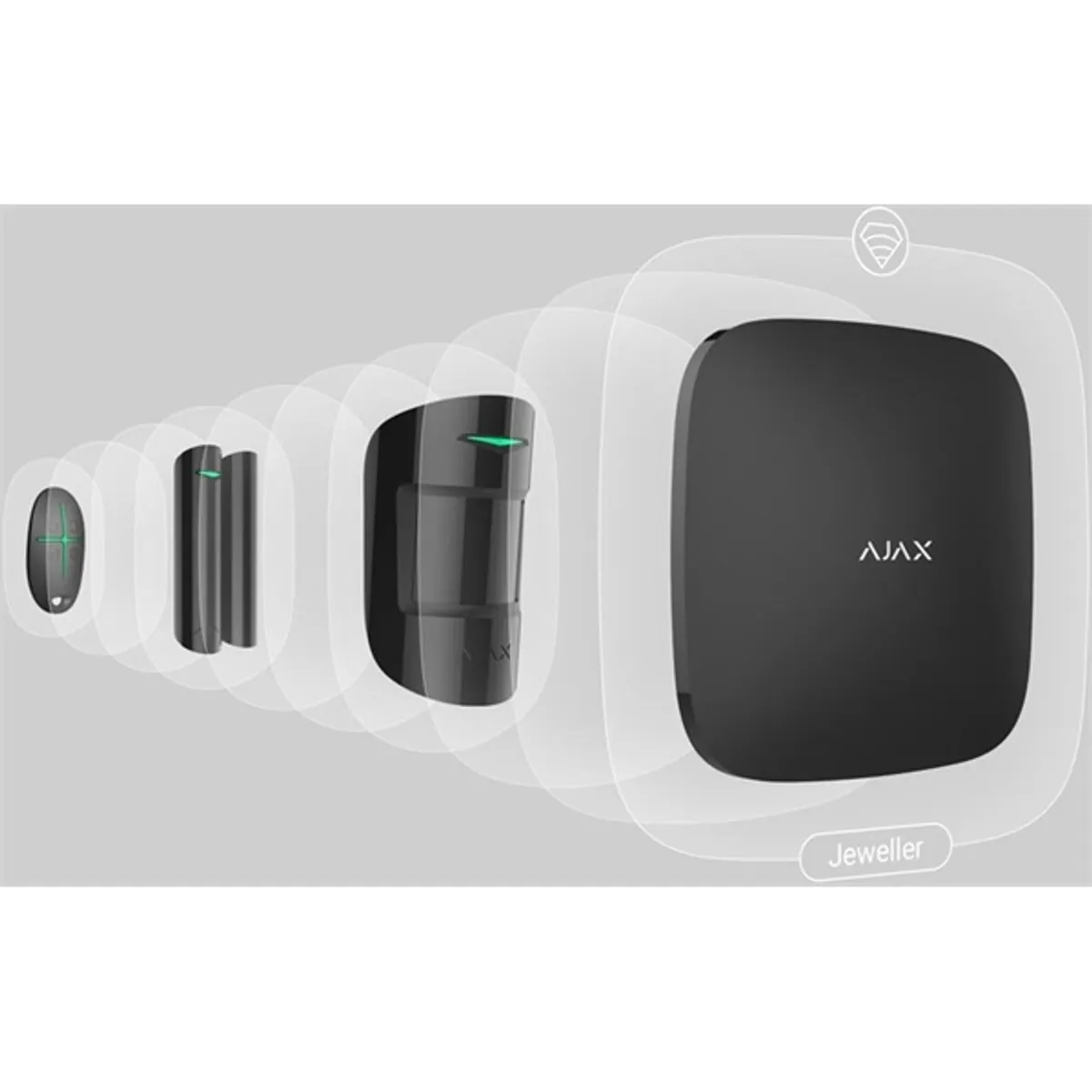 Ajax 20289 StarterKit Plus BL fekete felületre szerelhető beltéri központ 868MHz Jeweller #2