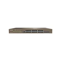 TENDA TEG5328P-24-410W TEG5328P-24-410W L3 menedzselhető PoE switch 24x PoE+ port 370W 4xSFP rack-mount