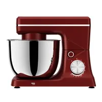 TOO SM-1500-R robotgép piros 1500 W 4 L rozsdamentes acél edény keverőrúddal, habverővel, dagasztókarral, tálfedő 10 fokozat csúszásgátló lábak