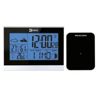EMOS E3070 időjárás állomás 433 MHz, 30 m, külső -20 C és 60 C, belső 0-50 C, 12/24 időformátum, naptár, ébresztőóra, vezeték nélküli