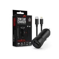 Maxlife ML269386 Szivargyújtó töltő USB-A USB-C 20W fekete
