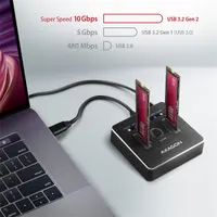 Axagon ADSA-M2C M.2 dokkoló 2x NVMe USB-C alumínium külső #8