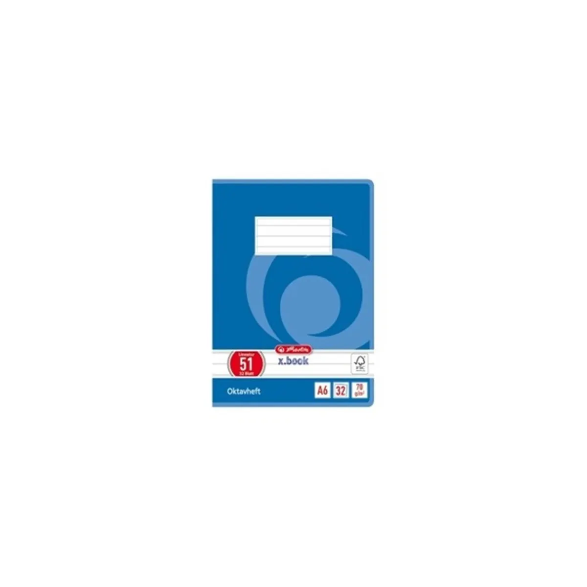 HERLITZ 00413617 A6 vonalas füzet Kék 32 lap 70 g m2 karton fedél FSC álló #1