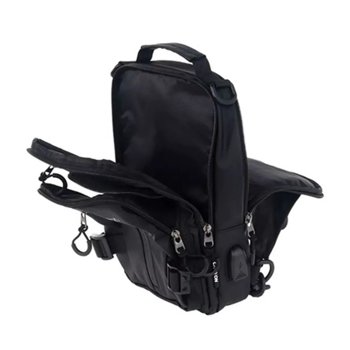 Canyon CNS-CBD1B1 CB-1 transformer bag 29x16x9cm 3,5L vízálló poliészter USB-A töltőport váll- és hátizsák #7