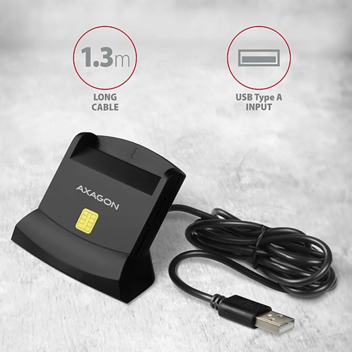 AXAGON CRE-SM2 smart kártyaolvasó 4-nyílású SD, microSD, SIM USB 2.0 #6