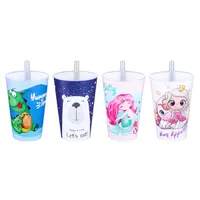 GONDOL G-258 Bonny straw pohár szívószállal 400ml 8,2x12cm