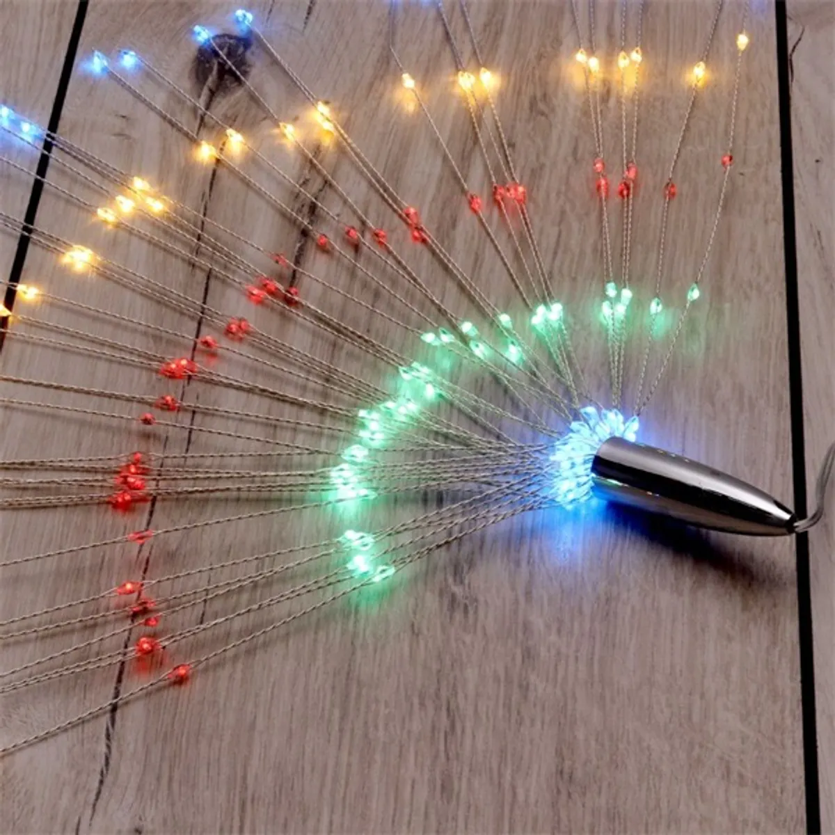 IRIS 250-02 Tűzijáték stílusú fényfüzér 200 LED-es több színű napelemes IPX3 #2