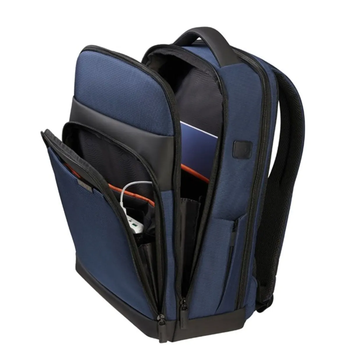 Samsonite KF9*01003 Mysight 14,1" hátizsák kék poliészter USB töltőporttal akkumulátoros #6