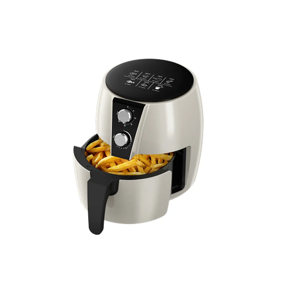 TOO AF-130W-1500W forrólevegős fritőz fehér 4,5 L 1500 W 80-200 C kivehető kosár időzítő #2