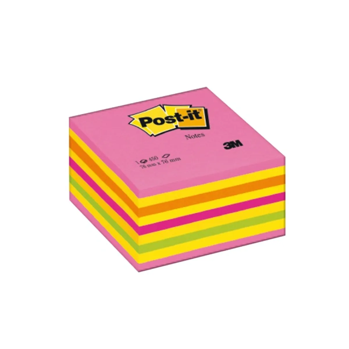 Post-it 7100200378 kockatömb neonrózsaszín 76x76 mm 450 lap öntapadós PEFC tanúsítvány #1