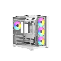 Raidmax I620TWF i620 fehér ATX acél műanyag edzett üveg 1 3,5 HDD 2 2,5 SSD USB 3.0 Fejhallgató csatlakozó Mikrofon csatlakozó