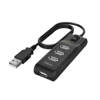 Hama 00200118 usb 2.0 hub 4-port buspowered fekete