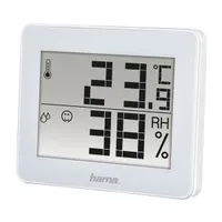 Hama 00186360 Th-130 fehér hő- és páratartalom mérő lcd 0–50 °C 20–95% RH CR2025 10x8,2x1,1 cm