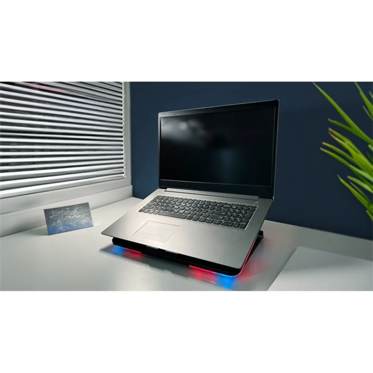 FROGGIEX FX-PC-P2-R HyperCooling Notebook hűtőpad 6 ventilátor USB hub RGB fekete 15.6" #7
