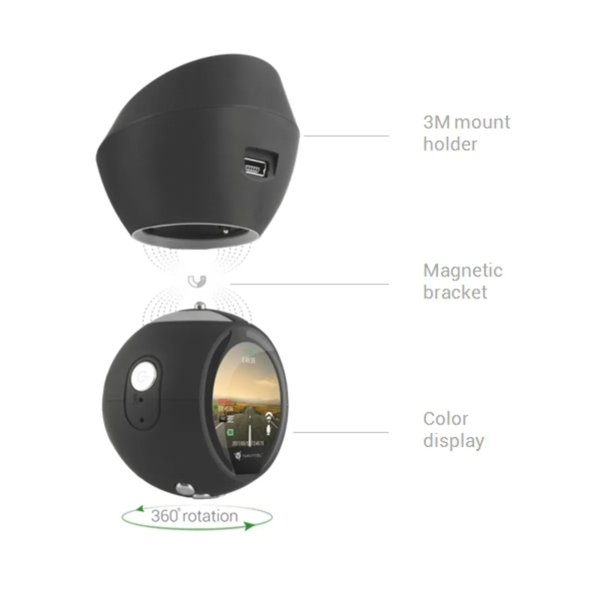 Navitel NAVITEL R1000DVR R1000 1920x1080 Full HD 1.2" kijelző 165 fok GPS WiFi microSD 64 GB 6-rétegű üveglencse mágneses rögzítés #2