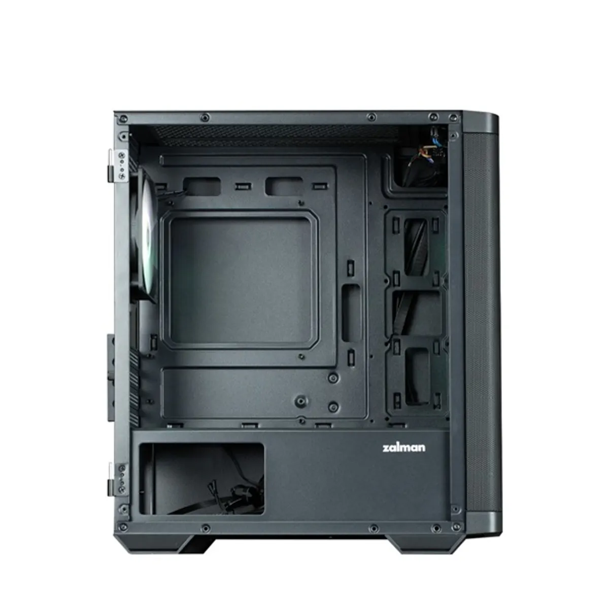 Zalman M4 BLACK ablakos mATX - Anyag: acél, műanyag, edzett üveg - Beépített ventilátor: 8 - 3,5 belső hely: 1 - Tápegység: nincs - USB 3.0: van #3
