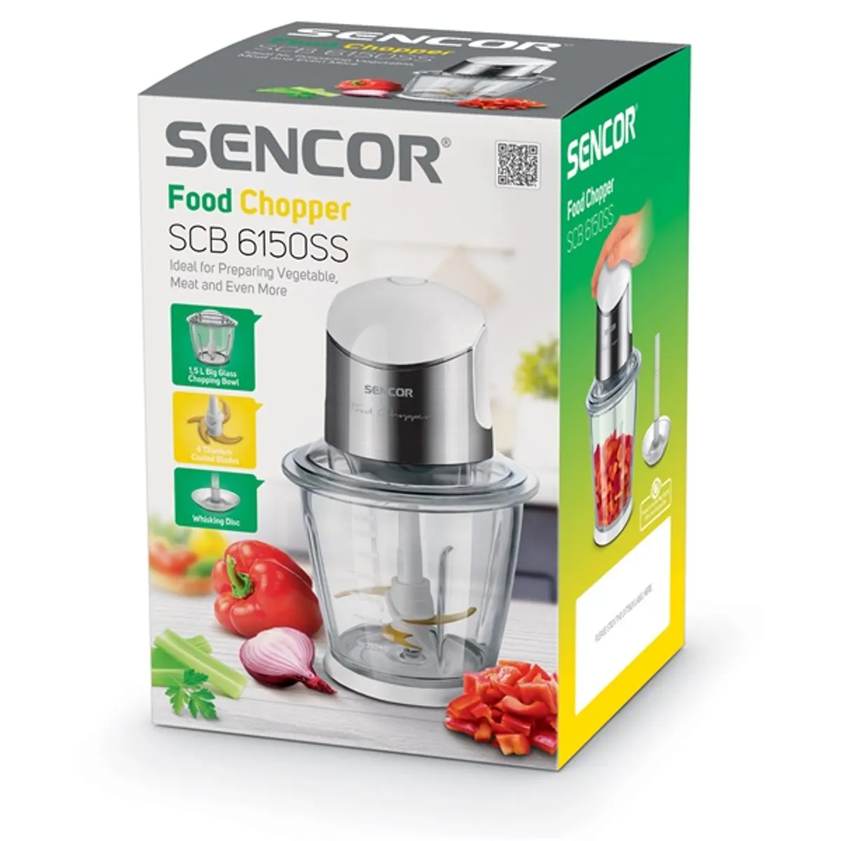 SENCOR 41010941 élelmiszer aprító 800 W 1,5 L fehér #10
