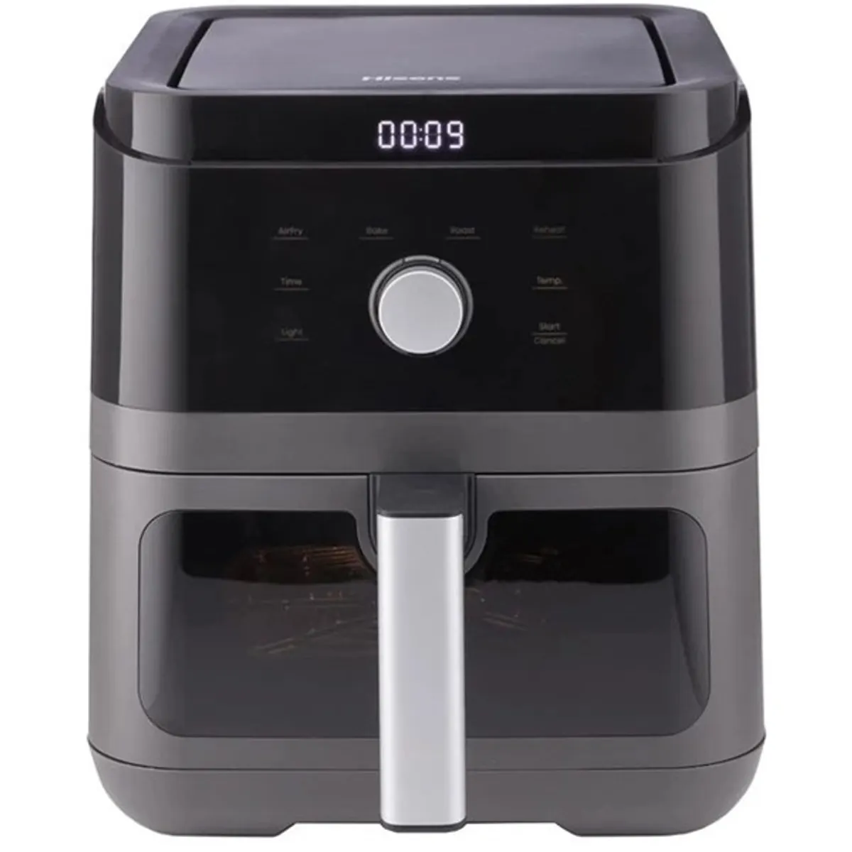 Hisense 744031 HAF1800D fekete 5,7 L 1850 W 33,5 cm x 30,4 cm x 38,2 cm kivehető edény időzítő ellenőrzőablak #1