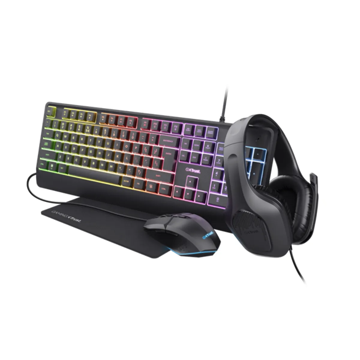 Trust 25257 GXT792 Quadrox 4in1 gaming bundle fekete USB vezetékes #1