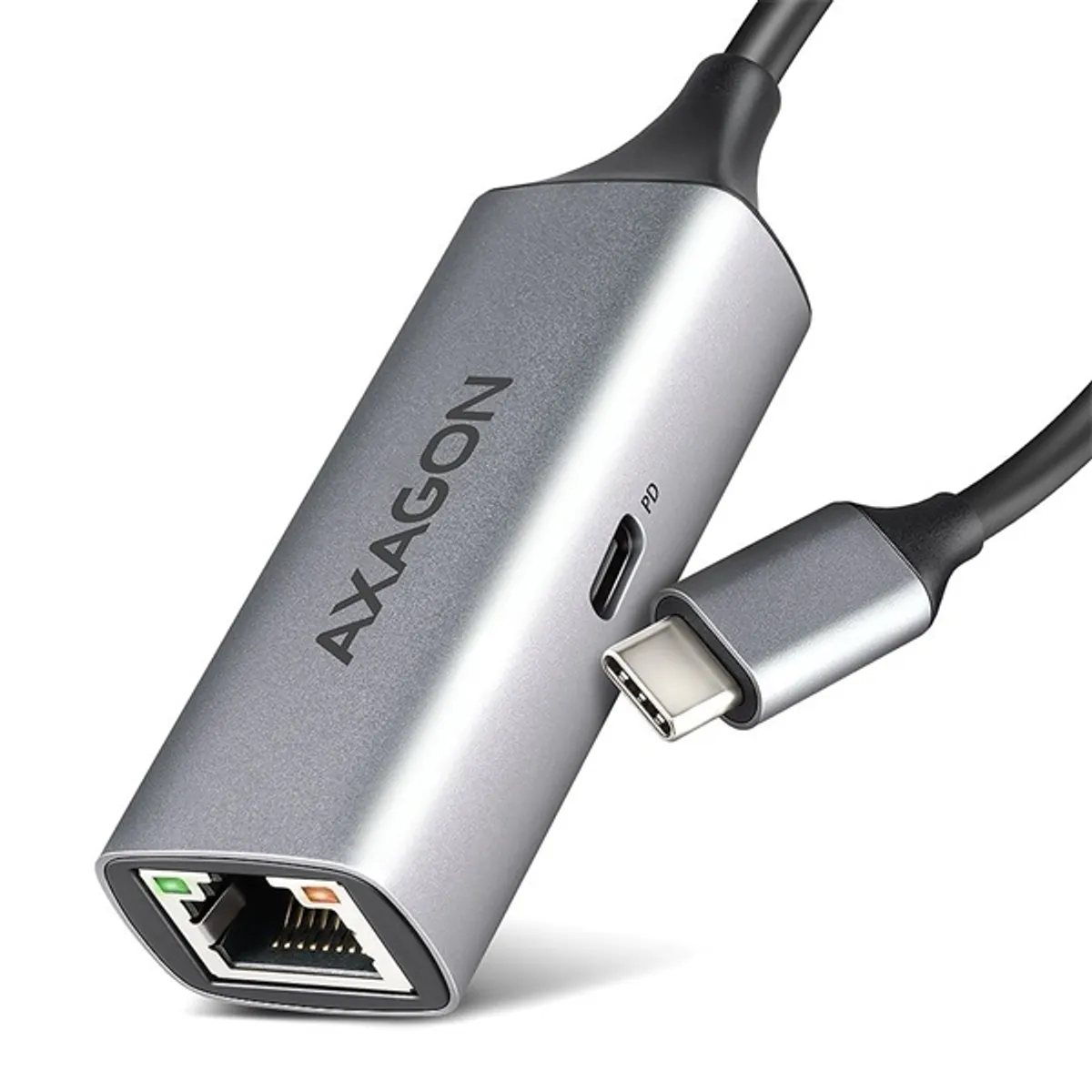 Axagon ADE-TXPD USB-C gigabites Ethernet adapter ezüst fekete 15 cm RJ-45 #1