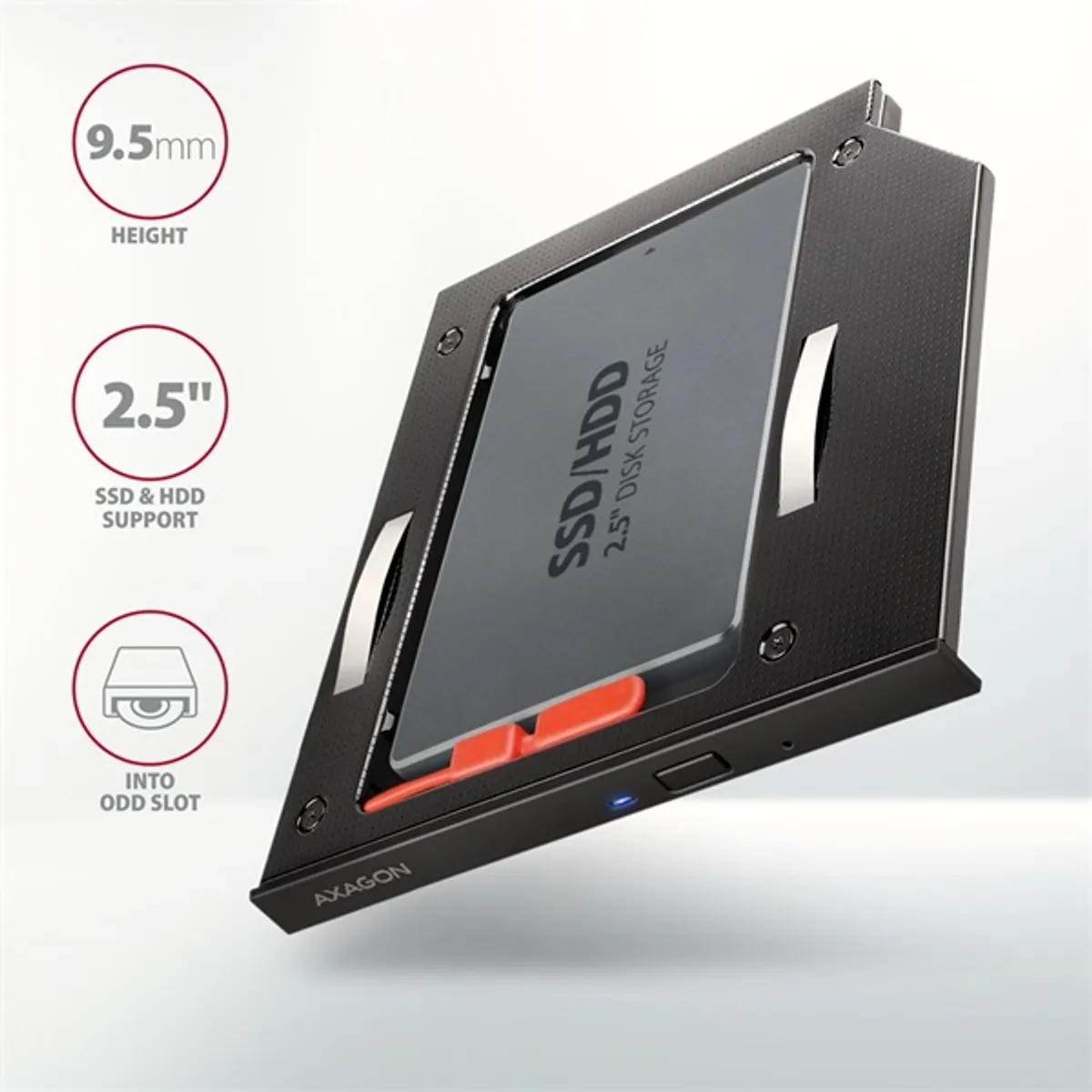 Axagon RSS-CD09 2,5 SATA SSD HDD caddy 9,5mm #2