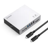 Orico ORICO-CDH-15H-GY-BP Type-C 15-in-1 dokkoló 10Gbps bemenet 2x HDMI 4K60 1x DP 4K60 1x RJ45 1000Mbps 100W PD