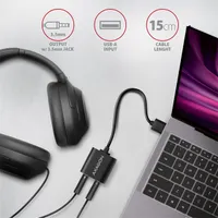 AXAGON ADA-12 USB külső hangkártya 2-csatornás, 3,5mm analóg kimenet és 3,5mm mikrofon bemenet, 44;48 kHz #3