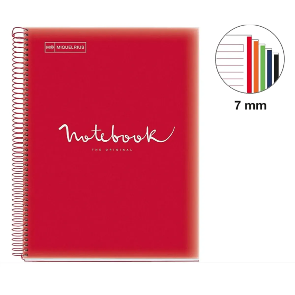 Miquelrius A152381400 Emotions A4 PP 24 lapos piros vonalas spirálfüzet 90 g papír mikroperforált színkódolt lapok #3