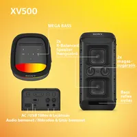 Sony SRSXV500B.CEL HighPower hordozható Bluetooth hangszóró 25 óra IPX4 #9