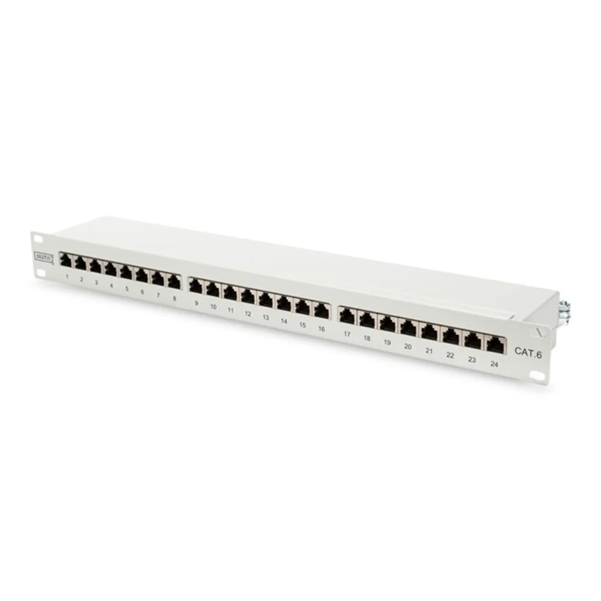 DIGITUS DN-91624S Patch panel 24-port 1U 19" CAT 6 árnyékolt szürke #1