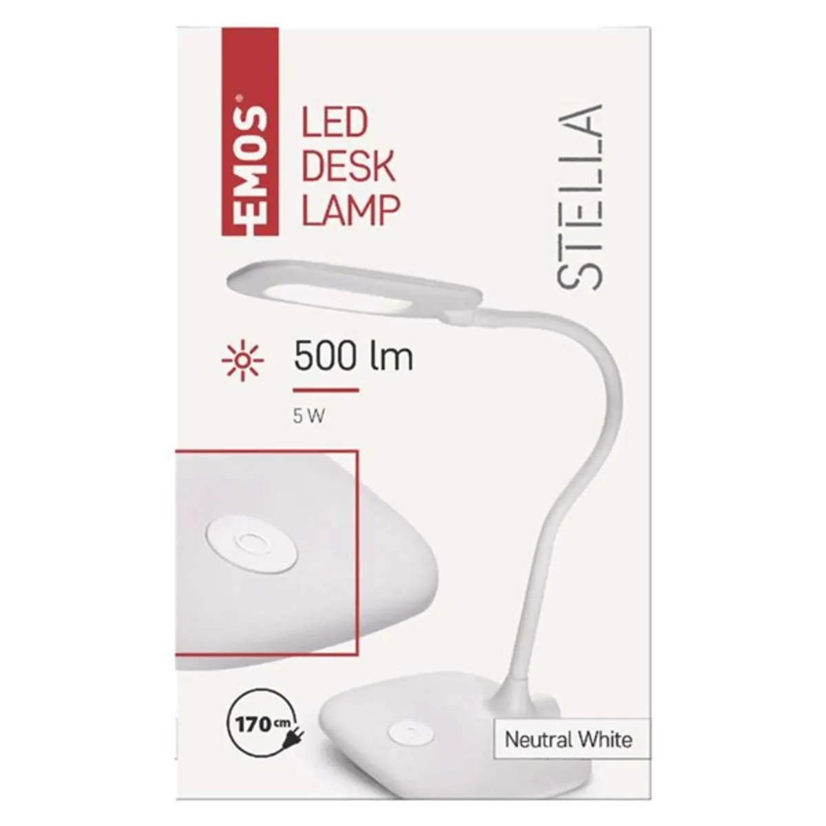 EMOS Z7602W Stella led asztali lámpa fehér 500 lm 4000K IP20 A #6