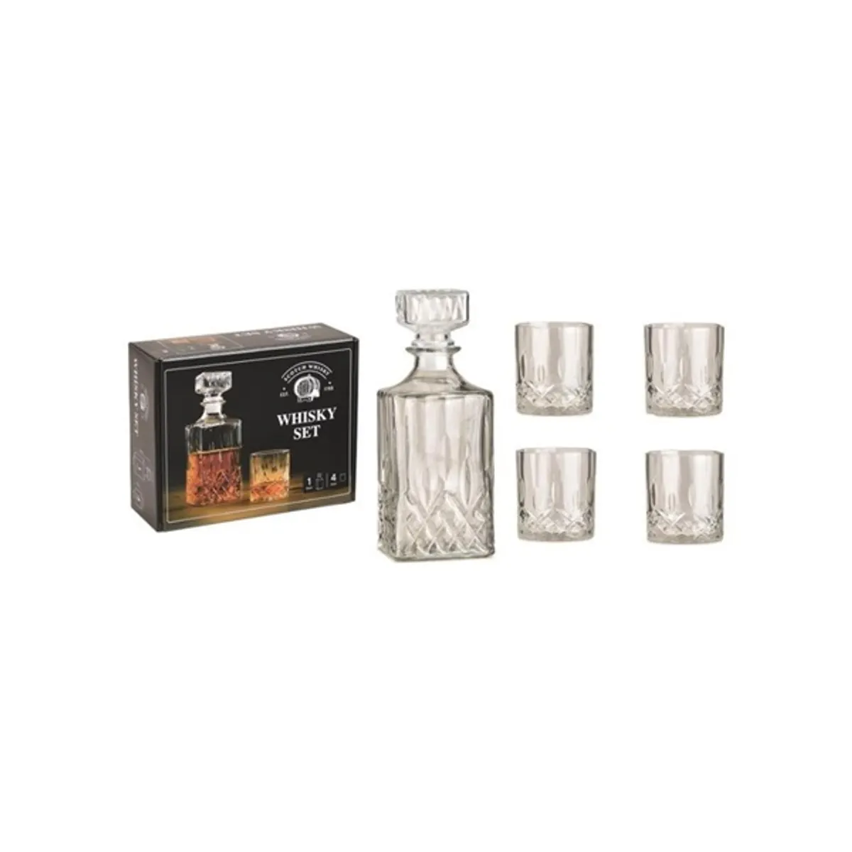 Woma Company ?10025066-101 Whiskys pohár és kancsó készlet 4x 285ml pohár + 900ml kancsó díszdobozban #1