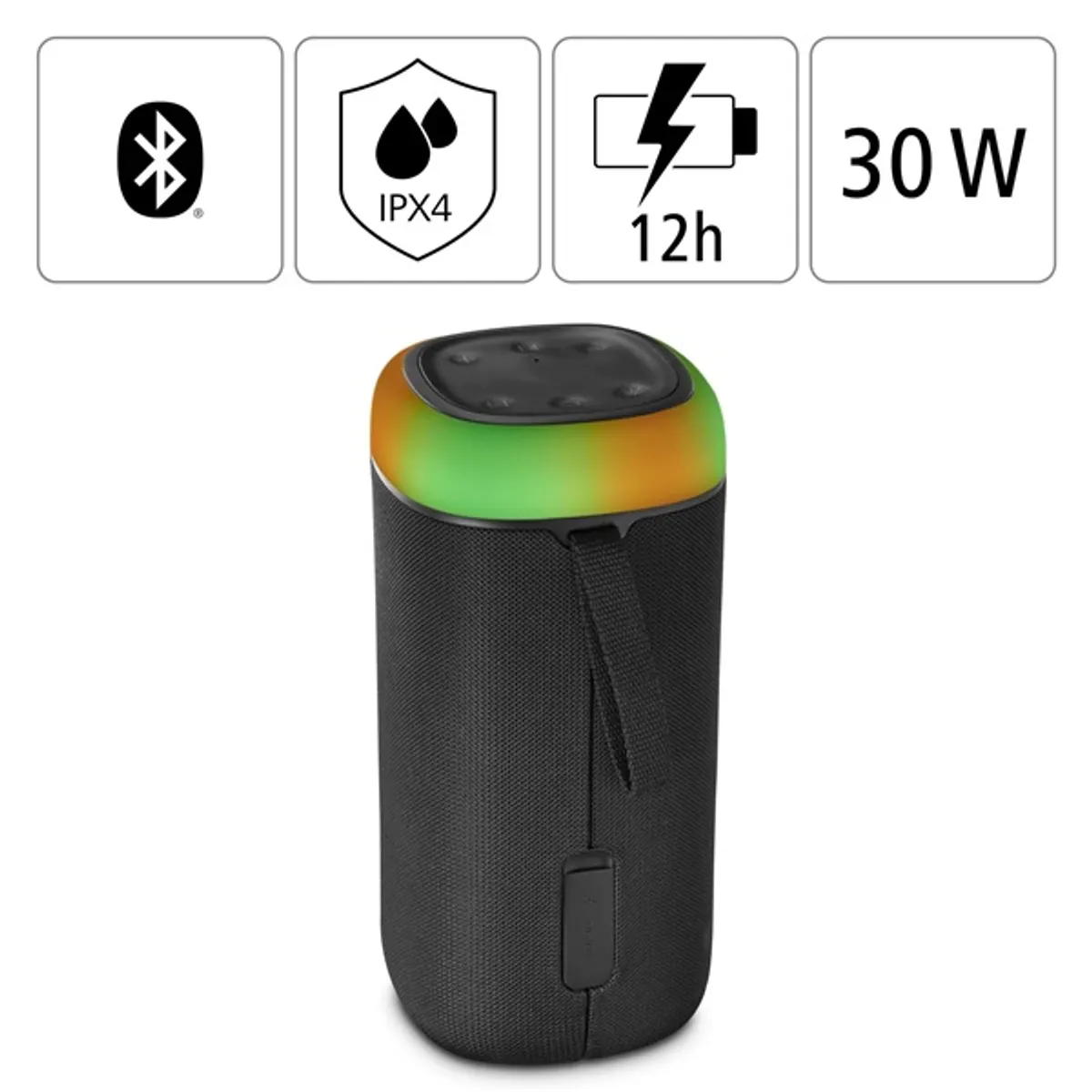 HAMA 00188228 Shine 2.0 30W Bluetooth RGB LED IPX4 12 óra 2000mAh AUX hordozható #6