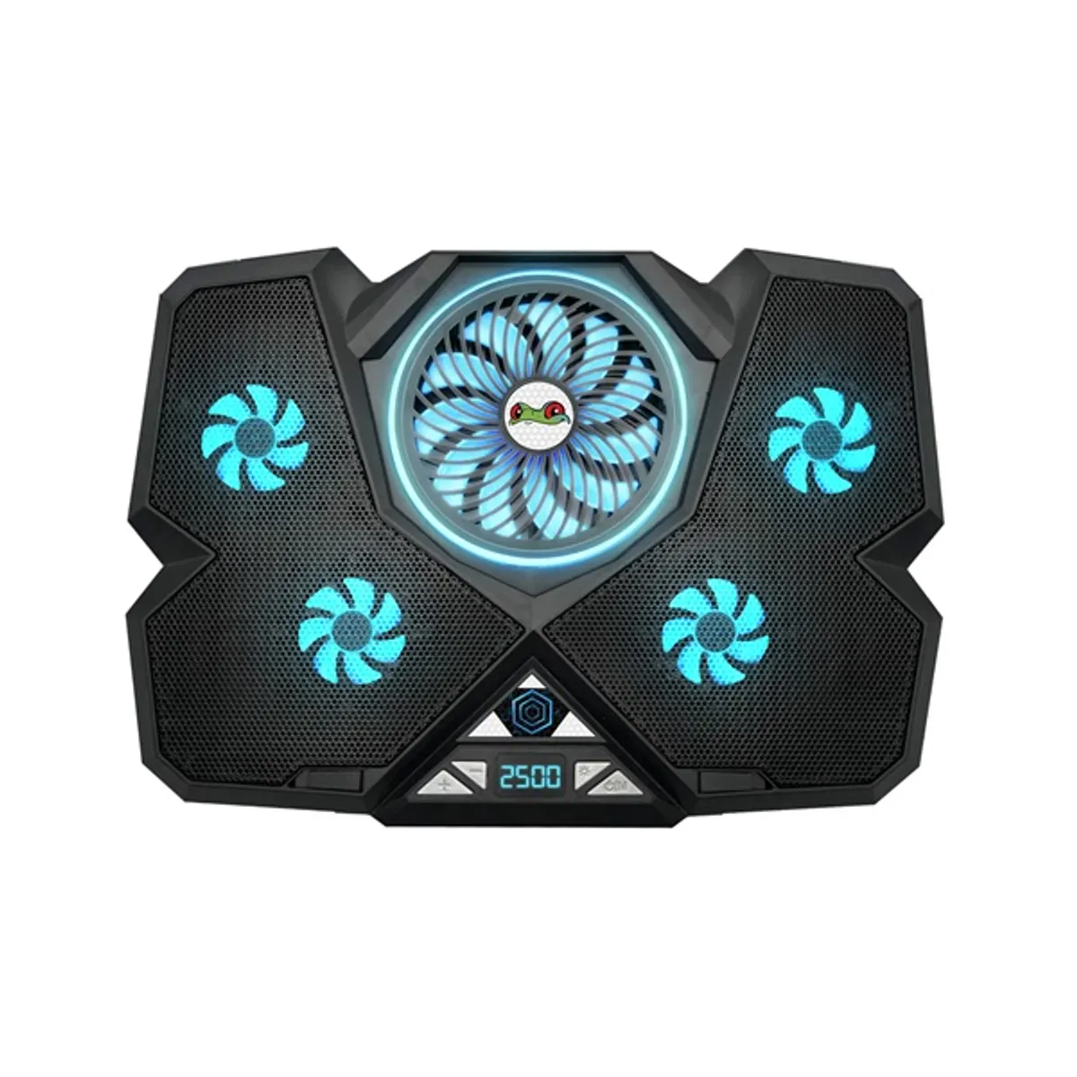 FROGGIEX FX-PC-P1-BL NitroCooling 5x ventilátor rgb világítás usb hub telefontartó fekete #2