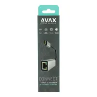 AVAX AD604 CONNECT Type-C 3.0 ezüst alumínium RJ45 USB-C adapter #5