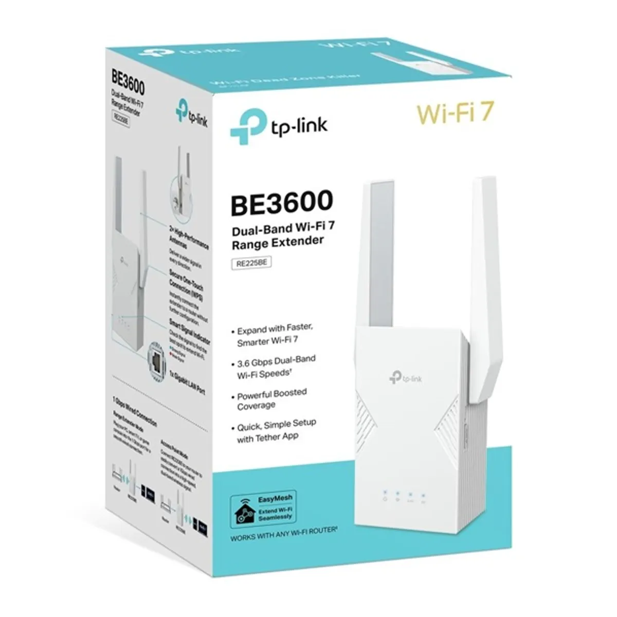 TP-LINK RE225BE hálózati bővítő WiFi 7 2,4 GHz és 5 GHz, 2,5 Gbps LAN, WPA3 #5