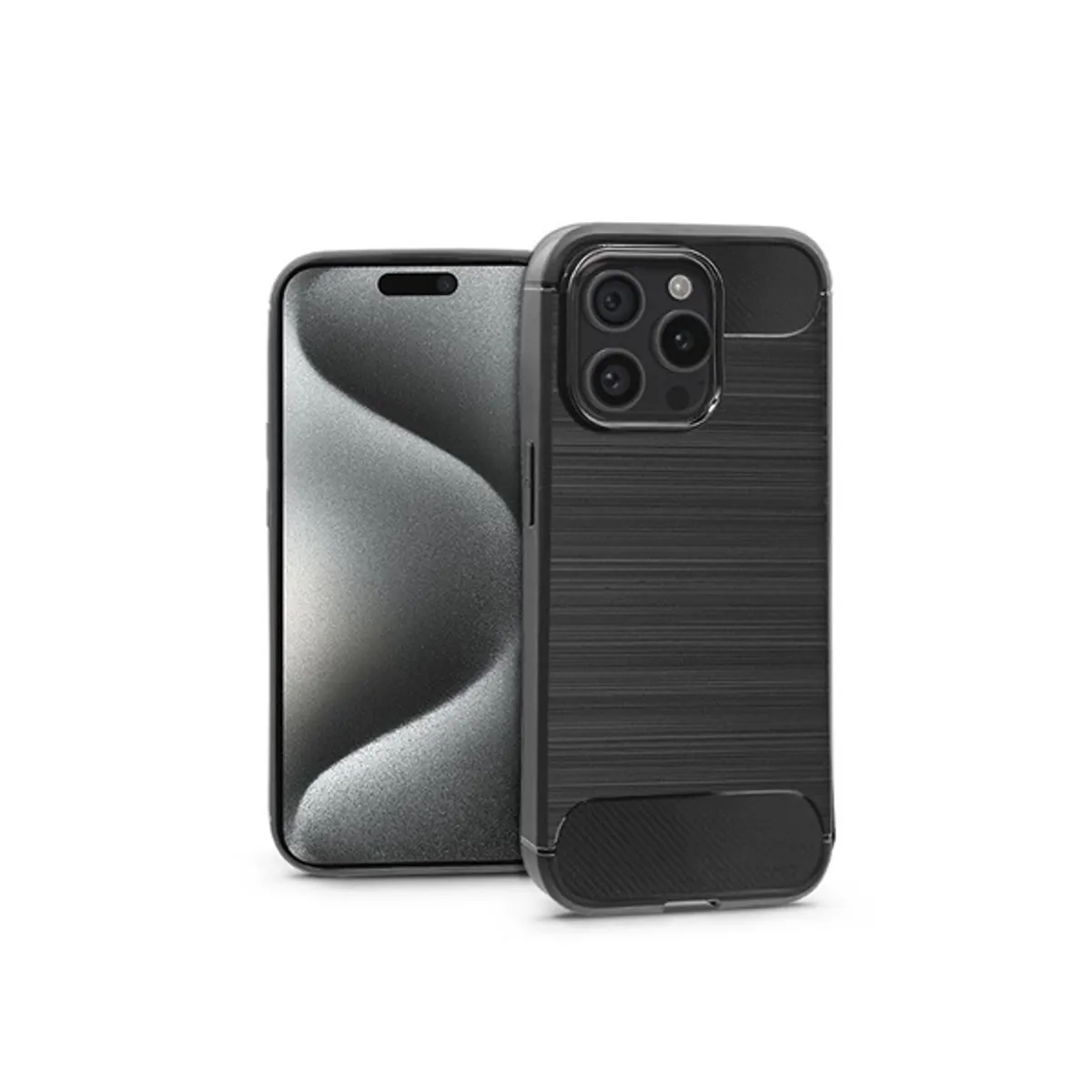 Haffner PT-6859 Apple iPhone 15 Pro Carbon szilikon fekete 6,1" #1