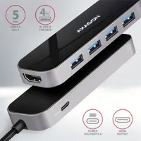 AXAGON HMC-6H4A Fekete USB-C hub 6in1 4x USB-A HDMI PD 100W 20 cm #2