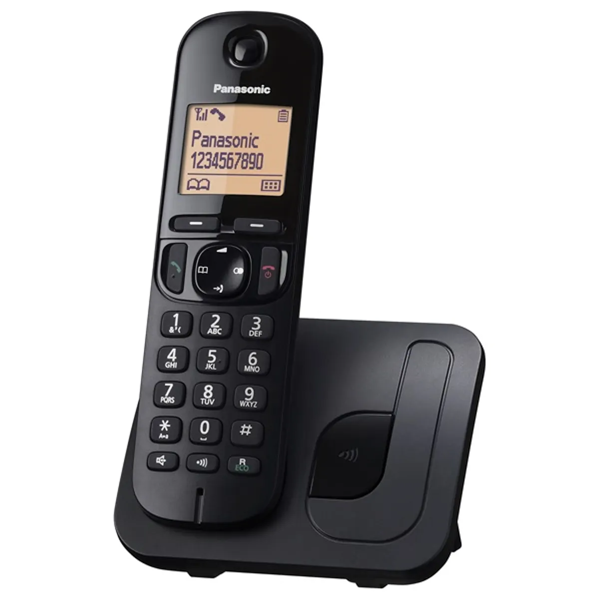 Panasonic KX-TGC210PDB DECT vezeték nélküli telefon fekete 1,6" LCD kihangosító ébresztő 50 szám hívóazonosítás #1