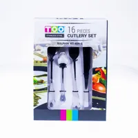 TOO KT-404 S Dolphin 16 db-os evőeszköz készlet ezüst rozsdamentes acél #2