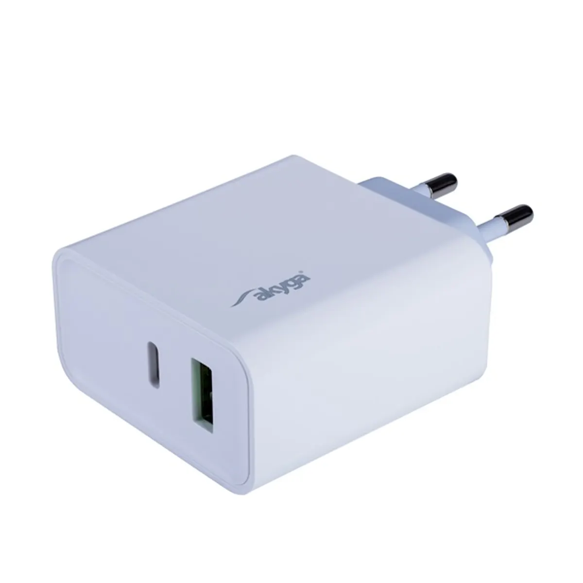 AKYGA AK-CH-14 USB-A és USB-C PD töltő 5-20V 3A 45W fehér #1