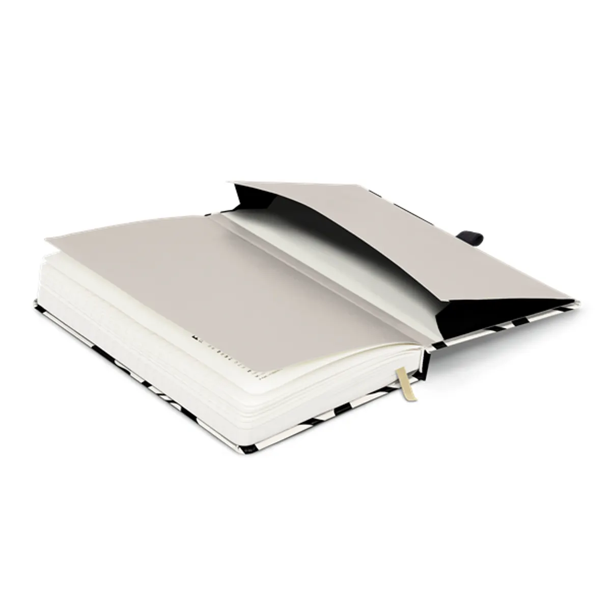 RealSystem 5416-EL notesz vonalas keményfedeles fekete 5.1" x 8.3" #3