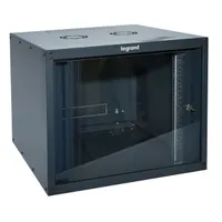 LEGRAND 646211 Linkeo fali rackszekrény 19" 9U 494x600x600 antracit üvegajtó #2