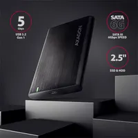 AXAGON EE25-A6C külső 2,5" HDD és SSD ház alumínium fekete USB-C 3.2 Gen1 #2