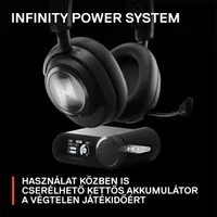 STEELSERIES 61521 Arctis Nova Pro Wireless Bluetooth gamer fejhallgató 12 m 40 mm 38 ohm 10-22000 Hz 100-6500 Hz 22 óra zajcsökkentő mikrofon balos #10
