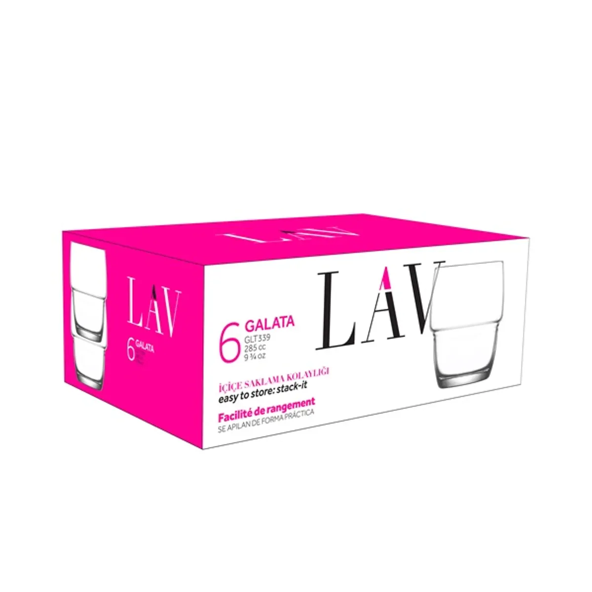 LAV LV-GLT339F Whisky pohár 285ml üveg átlátszó #1